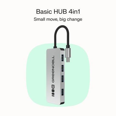 HUB USB-C Basic USB-C do 4x USB-A 3.0 HUB USB-C Basic USB-C do 4x USB-A 3.0