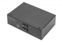 Przełącznik KVM, 2 portowy, 4K 60Hz, 2xDisplayPort IN, 1xDisplayPort OUT, 2xUSB, 2xAudio IN&OUT