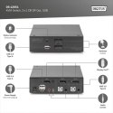 Przełącznik KVM, 2 portowy, 4K 60Hz, 2xDisplayPort IN, 1xDisplayPort OUT, 2xUSB, 2xAudio IN&OUT
