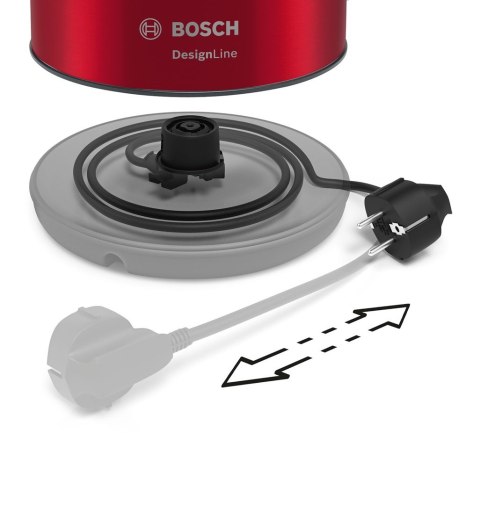 Bosch TWK3P424 czajnik elektryczny 1,7 l 2400 W Szary, Czerwony Bosch TWK3P424 czajnik elektryczny 1,7 l 2400 W Szary, Czerwony