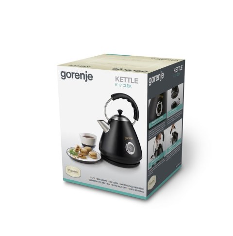 Gorenje K17CLBK czajnik elektryczny 1,7 l 2200 W Czarny Gorenje K17CLBK czajnik elektryczny 1,7 l 2200 W Czarny