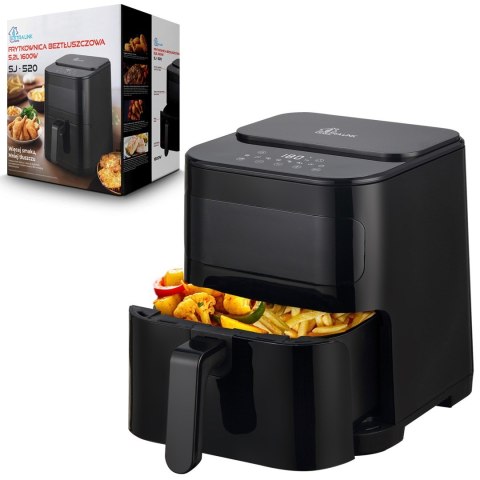 Extralink HOME AIR FRYER 5.2L EU SJ-520 frytkownica Pojedyńczy 5,2 l Frytkownica na gorące powietrze Czarny Extralink HOME AIR FRYER 5.2L EU SJ-520 frytkownica Pojedyńczy 5,2 l Frytkownica na gorące powietrze Czarny