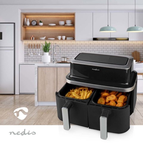 Frytkownica beztłuszczowa Nedis 2x4,2l KAAF320BK Frytkownica beztłuszczowa Nedis 2x4,2l KAAF320BK