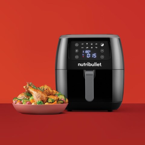 NutriBullet XXL Digital Air Fryer Pojedyńczy 7 l Autonomiczny 1800 W Frytkownica na gorące powietrze Czarny NutriBullet XXL Digital Air Fryer Pojedyńczy 7 l Autonomiczny 1800 W Frytkownica na gorące powietrze Czarny