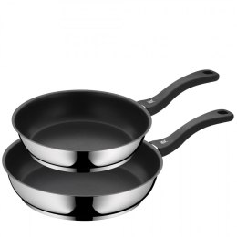 Zestaw garnków WMF ze stali nierdzewnej i plastiku, średnica 24 cm - 28 cm, 2 sztuki