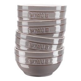 Staub Ceramique Zestaw misek 0,4 l Okrągły Ceramika Szary 4 szt.