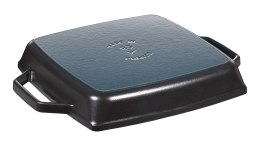 Patelnia żeliwna STAUB 40511-783-0 kwadratowa grillowa z dwoma uchwytami 33cm czarny