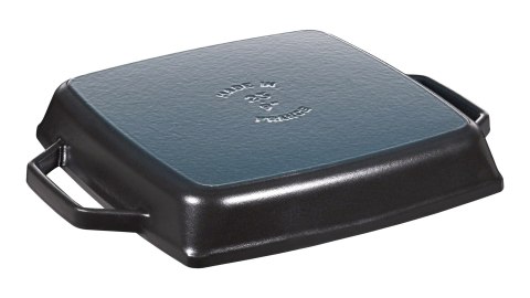 Patelnia żeliwna STAUB 40511-783-0 kwadratowa grillowa z dwoma uchwytami 33cm czarny