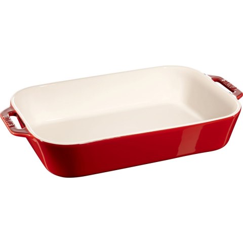 Prostokątny półmisek ceramiczny Staub - 4.5 litrów, Czerwony Prostokątny półmisek ceramiczny Staub - 4.5 litrów, Czerwony
