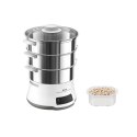 Tefal Convenient Series Deluxe VC502D szybkowar parowy 3 kosz. Blat 900 W Stal nierdzewna, Biały