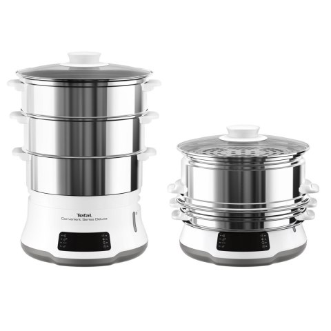 Tefal Convenient Series Deluxe VC502D szybkowar parowy 3 kosz. Blat 900 W Stal nierdzewna, Biały Tefal Convenient Series Deluxe VC502D szybkowar parowy 3 kosz. Blat 900 W Stal nierdzewna, Biały