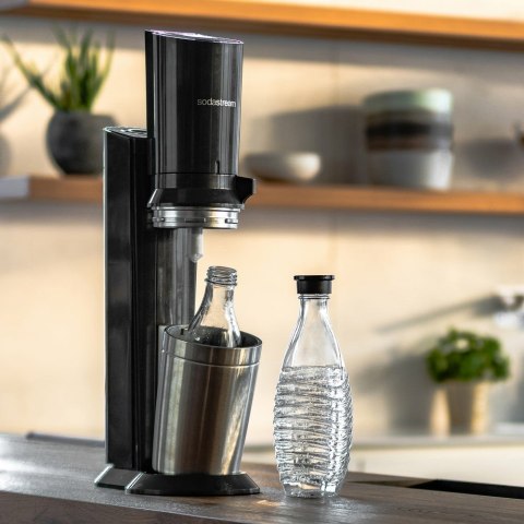 Saturator SodaStream Crystal 3 0 Promopack QC Schwarz z 3 szklanymi butelkami Saturator SodaStream Crystal 3 0 Promopack QC Schwarz z 3 szklanymi butelkami