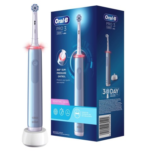 Szczoteczka do zębów Oral-B Pro 3 3000 Sensitive Clean niebieska wersja Szczoteczka do zębów Oral-B Pro 3 3000 Sensitive Clean niebieska wersja