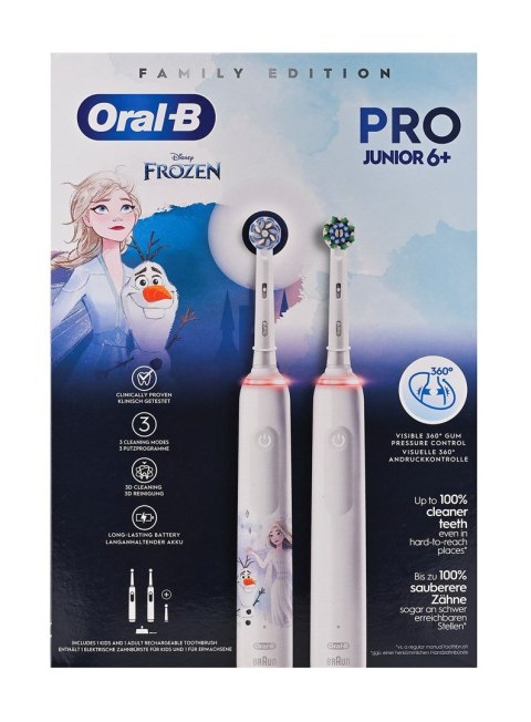 Zestaw 2 szczoteczek Oral-B 3 3000 i Junior Frozen Zestaw 2 szczoteczek Oral-B 3 3000 i Junior Frozen