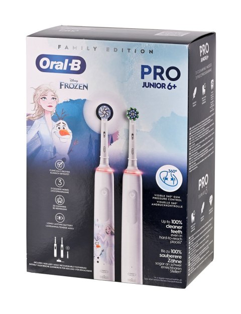 Zestaw 2 szczoteczek Oral-B 3 3000 i Junior Frozen Zestaw 2 szczoteczek Oral-B 3 3000 i Junior Frozen