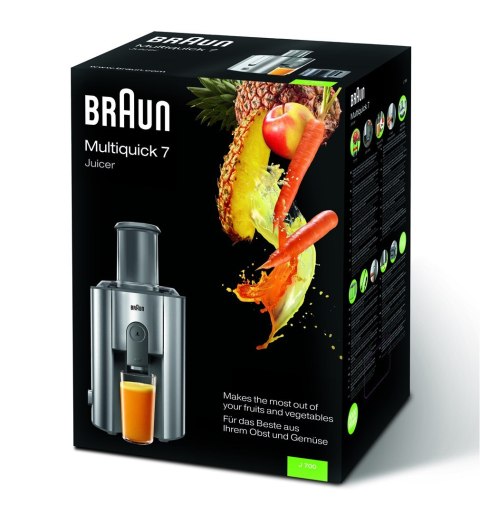 Braun Multiquick 7 juicer J 700 Sokowirówka odśrodkowa 1000 W Stal nierdzewna Braun Multiquick 7 juicer J 700 Sokowirówka odśrodkowa 1000 W Stal nierdzewna