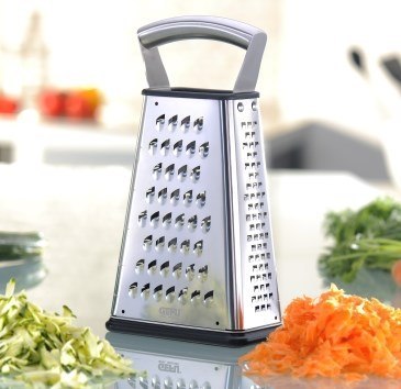 GEFU VITALES LASER CUT Tarka z pojemnikiem Stal nierdzewna GEFU VITALES LASER CUT Tarka z pojemnikiem Stal nierdzewna