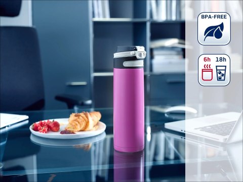 Kubek termiczny Flip 600 ml purpurowy 3274 LEIFHEIT Kubek termiczny Flip 600 ml purpurowy 3274 LEIFHEIT