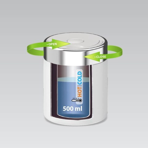 Termos obiadowy 500 ml MR-1649-50-WHITE MAESTRO Termos obiadowy 500 ml MR-1649-50-WHITE MAESTRO