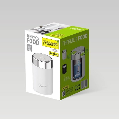 Termos obiadowy 500 ml MR-1649-50-WHITE MAESTRO Termos obiadowy 500 ml MR-1649-50-WHITE MAESTRO