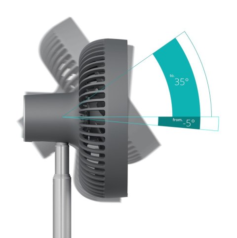 Wentylator Duux | Rize Flex | Wentylator stojący | Szary | Średnica 21 cm | Liczba biegów 4 | Oscylacja | 10 W Wentylator Duux | Rize Flex | Wentylator stojący | Szary | Średnica 21 cm | Liczba biegów 4 | Oscylacja | 10 W