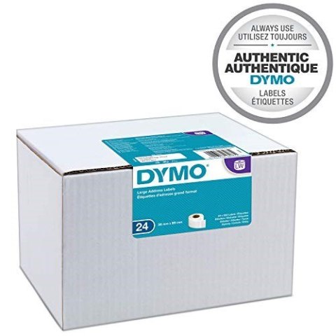 DYMO LW Large Address Labels 36 x 89 mm S0722390 Balta Lipni spausdintuvo etikete DYMO LW Large Address Labels 36 x 89 mm S0722390 Balta Lipni spausdintuvo etikete