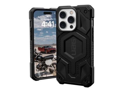 Etui UAG Monarch do iPhone 14 Pro suderinama su MagSafe kevlar - czarna Etui UAG Monarch do iPhone 14 Pro suderinama su MagSafe kevlar - czarna