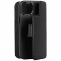 Etui z portfelem do Apple iPhone 15 Plus, 6.7", czarne, 3 kieszenie na karty