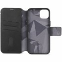 Etui z portfelem do Apple iPhone 15 Plus, 6.7", czarne, 3 kieszenie na karty
