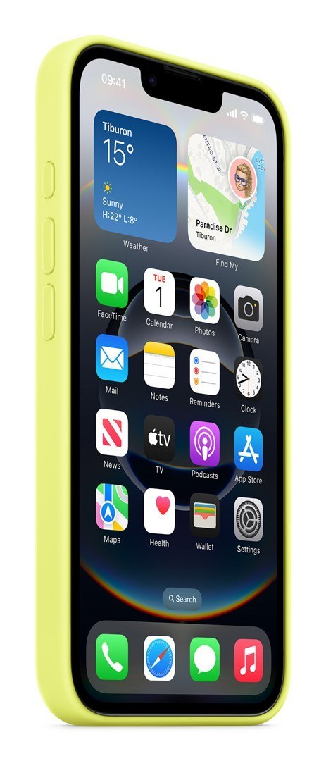 Silikonowe etui APPLE do iPhone'a 16e - neonowy żółty Silikonowe etui APPLE do iPhone'a 16e - neonowy żółty