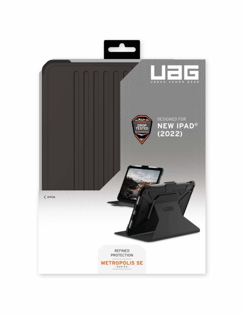Wytrzymałe etui UAG Metropolis SE Series do iPada 10.9 (10. generacji, 2022) - Metropolis SE Czarne - Etui z klapką do tabletu - Wytrzymałe etui UAG Metropolis SE Series do iPada 10.9 (10. generacji, 2022) - Metropolis SE Czarne - Etui z klapką do tabletu -