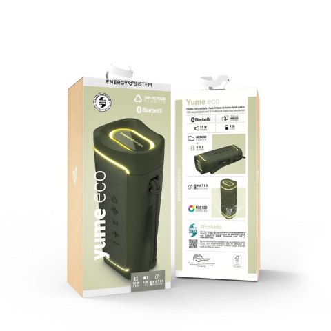 Energy Sistem Yume ECO Przenośny głośnik stereo Zielony, Żółty 15 W Energy Sistem Yume ECO Przenośny głośnik stereo Zielony, Żółty 15 W