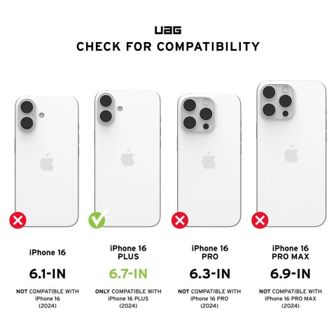 Etui z podpórką UAG Urban Armor Gear Plasma XTE MagSafe | Jabłko iPhone 16 Plus | pomarańczowy Etui z podpórką UAG Urban Armor Gear Plasma XTE MagSafe | Jabłko iPhone 16 Plus | pomarańczowy
