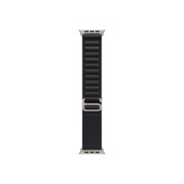 Apple Pasek 49mm Black Alpine Loop - Large - Natural Titanium Finish