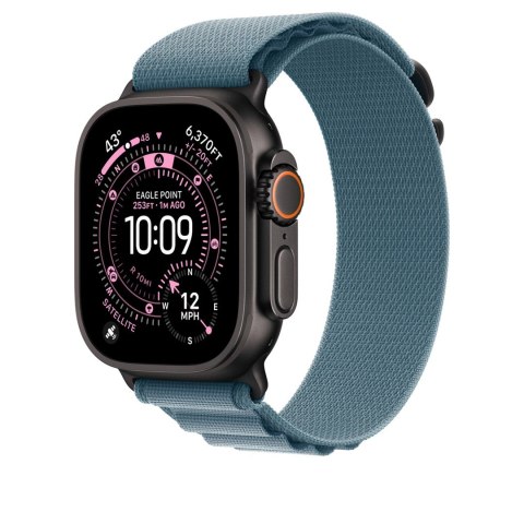 Apple Watch 49mm Light Blue Alpine Loop - Medium - Black Titanium Finish Apple Watch 49mm Light Blue Alpine Loop - Medium - Black Titanium Finish