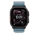 Apple Watch 49mm Light Blue Alpine Loop - Medium - Black Titanium Finish