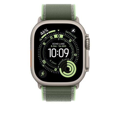 Zegarek Apple Watch 49mm Green/Neon Trail Loop M/L - Natural Titanium Finish Zegarek Apple Watch 49mm Green/Neon Trail Loop M/L - Natural Titanium Finish