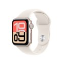 Apple Watch SE 3 GPS 40 mm, aluminiowa obudowa w kolorze Starlight z paskiem Starlight Sport Band - S/M