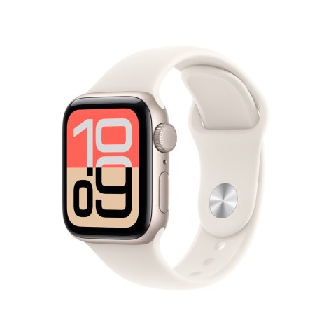 Apple Watch SE 3 GPS 40 mm, aluminiowa obudowa w kolorze Starlight z paskiem Starlight Sport Band - S/M Apple Watch SE 3 GPS 40 mm, aluminiowa obudowa w kolorze Starlight z paskiem Starlight Sport Band - S/M