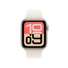 Apple Watch SE 3 GPS 40 mm, aluminiowa obudowa w kolorze Starlight z paskiem Starlight Sport Band - S/M
