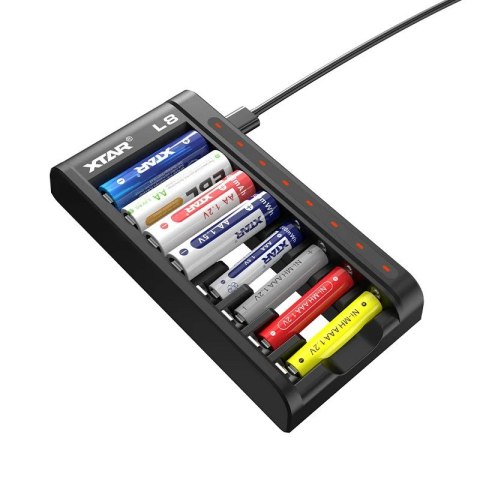 XTAR ŁADOWARKA DO AKUMULATORÓW R03 / AAA ORAZ R6 / AA LI-ION 1,5V / NIMH L8 XTAR ŁADOWARKA DO AKUMULATORÓW R03 / AAA ORAZ R6 / AA LI-ION 1,5V / NIMH L8