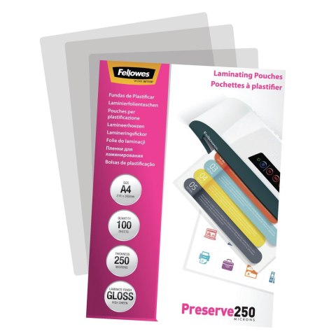 Laminator Pouch Glossy/A4 250 100PCS 5401802 Fellowes Laminator Pouch Glossy/A4 250 100PCS 5401802 Fellowes