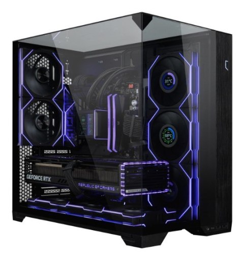 Wentylator Lian Li UNI FAN TL Wireless LCD Lüfter ARGB PWM Reverse Blade 120mm czarny Wentylator Lian Li UNI FAN TL Wireless LCD Lüfter ARGB PWM Reverse Blade 120mm czarny