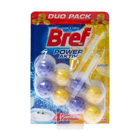 BREF Zawieszka do WC Power Aktiv Cytryna 2x50g BREF Zawieszka do WC Power Aktiv Cytryna 2x50g