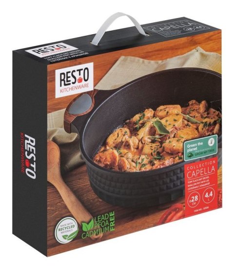 Resto Kitchenware 93506 garnek 4,4 l Okrągły Czarny, Drewno Resto Kitchenware 93506 garnek 4,4 l Okrągły Czarny, Drewno