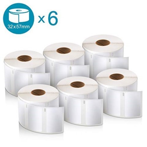 Dymo Dymo Universalios Etiketes 32 x 57 mm białe 6x 1000 sztuk Dymo Dymo Universalios Etiketes 32 x 57 mm białe 6x 1000 sztuk