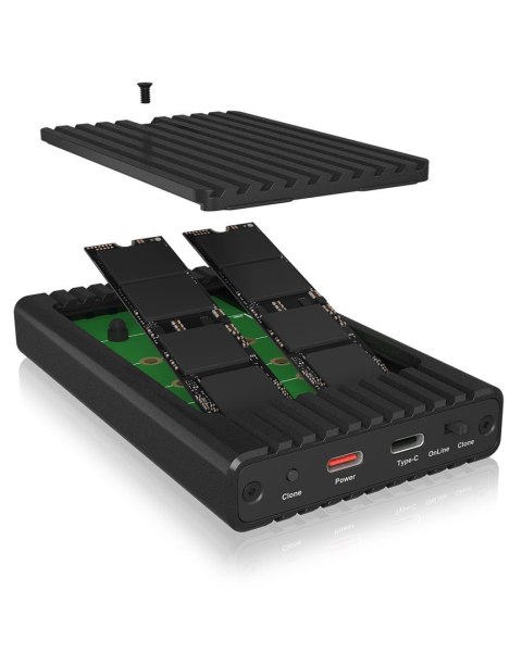 Adapter IcyBox z funkcją klonowania dla M.2 NVMe SSD USB3.2 Gen2 retail Adapter IcyBox z funkcją klonowania dla M.2 NVMe SSD USB3.2 Gen2 retail