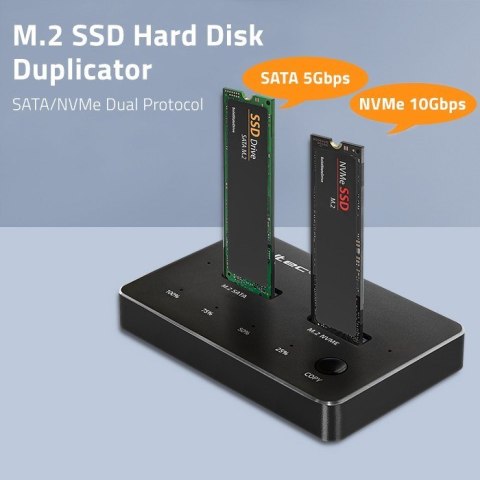 Stacja dokująca dysków SSD M.2 NVMe SATA USB-C DUAL 2 x 2TB Stacja dokująca dysków SSD M.2 NVMe SATA USB-C DUAL 2 x 2TB