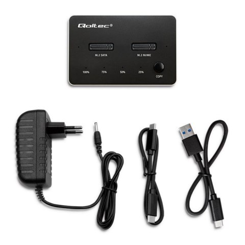 Stacja dokująca dysków SSD M.2 NVMe SATA USB-C DUAL 2 x 2TB Stacja dokująca dysków SSD M.2 NVMe SATA USB-C DUAL 2 x 2TB