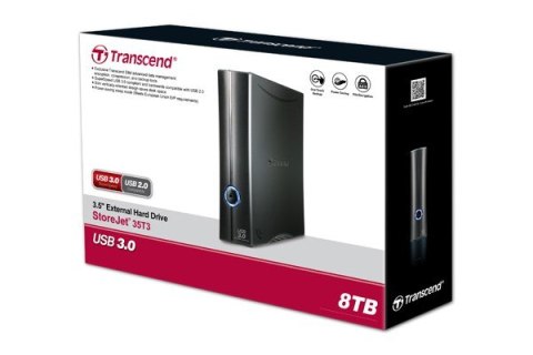 Dysk Zewnętrzny TRANSCEND StoreJet 8TB USB 3.1 Czarny TS8TSJ35T3 Dysk Zewnętrzny TRANSCEND StoreJet 8TB USB 3.1 Czarny TS8TSJ35T3